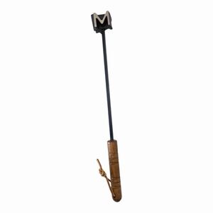 Steak  Branding Iron Med/Well/Rare Wood Handle BBQ Grill Great Condition
